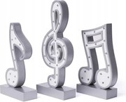 Nutové tóny dekorácia Led hudobná soška Lampka