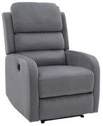 Polohovacie kreslo Mauri Velvet, sivá