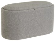 Svetlosivý taburet z textílie buklé – Casa Selección