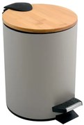 Spirella Spirella pedálový odpadkový kôš adonis šedohnedá oceľ bambusové veko 5 l 10.00006