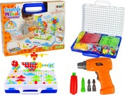 LEAN Toys Kreatívne mozaikové puzzle 4v1 Skrutkovač 237 dielikov