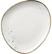 Mäser Oválny tanier Pintar Biele modré bodky 26 x23 cm, S