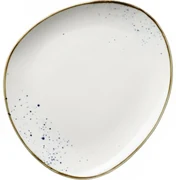 Mäser Oválny tanier Pintar Biele modré bodky 26 x23 cm, S