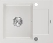 Mexen Enzo - drez granitový 57,6x46,5cm, 1-komorový, biela, 6506571005-20