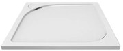 Mereo Mereo, štvorcová sprchová vanička s oblým krytom sif., 90x90x3 cm, vr. sif., bez nožičiek, liaty mramor, MER-CV35CS
