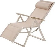 DEOKORK Hliníkové kreslo relaxačné MALTA (ivory)