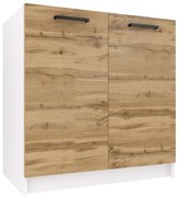 Kuchynská skrinka Belini drezová 80 cm dub wotan bez pracovnej dosky TOR SDZ80/0/WT/DW/0/B1