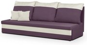 Pohovka pre 3 osoby s funkciou spania GUSTO Fialová/krémová