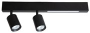 Stropné svietidlo Magnet, 2x čierne kovové tienidlo + 1x LED 5W, b