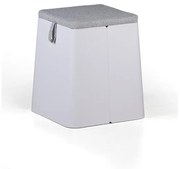 Plastový taburet s vankúšikom BILLY, biely