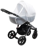 Luxusná moskytiéra so zipsom na kočík New Baby biela