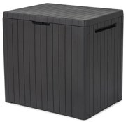 Záhradný plastový úložný box City Storage 113 l, čierny
