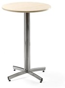 Barový stôl SANNA, Ø700x1050 mm, chróm/breza