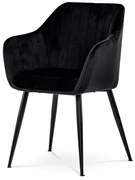 Jedálenská stolička s dokonalým dizajnom, poťah čierna látka - posledný kus