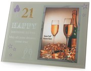 DEKORAČNÝ KERAMICKÝ RÁMIK 23X18 CM SIVÁ