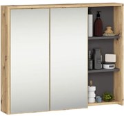 Zrkadlová skrinka VAMI W90 2D 3P LO artisan dub / grafitová