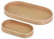 Drevené dekoratívne tácky v súprave 2 ks 20x37 cm – Casa Selección