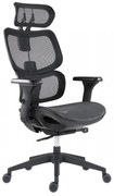 Kancelárska ergonomická stolička ETONNANT — sieť, čierna, nosnosť 130 kg