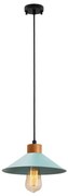 Tyrkysovomodré/v prírodnej farbe závesné svietidlo s kovovým tienidlom ø 24 cm Manavgat – Opviq lights