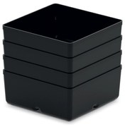 Sada úložných boxů 4 ks UNITEX 11 x 11 x 11,2 cm černá