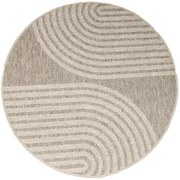 Koberec Patio 5029/178 béžový / hnedý kruh