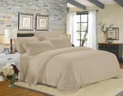 Hotelové obliečky z mikrovlákna JASMINE PURE svetlohnedé - prúžok 1 cm, hotelové vrecko Rozmer obliečky: 70 x 90 cm | 140 x 200 cm