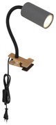 Globo 57911KG - Flexibilná lampa s klipom ROBBY 1xGU10/25W/230V šedá/hnedá