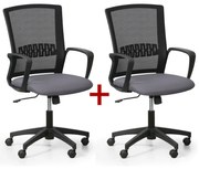 Kancelárska stolička ROY 1+1 ZADARMO, sivá