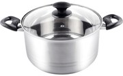 Lamart LEGER Nerezový hrniec LTB2413 240 mm 6,1 l so sklenenou pokrievkou, pr. 24 cm