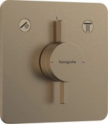 Hansgrohe DuoTurn Q, batéria pod omietku pre 2 spotrebiče, kartáčovaný bronz, HAN-75414140