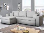 Rohová sedacia súprava Samba II, svetlá šedá látka%