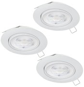 Eglo 901759 - SADA 3xLED Kúpeľňové svietidlo FAVAZZINA 1xGU10/4W/230V IP44 biela EG901759
