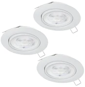 Eglo 901759 - SADA 3xLED Kúpeľňové svietidlo FAVAZZINA 1xGU10/4W/230V IP44 biela EG901759