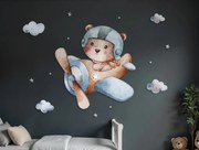 drevko |  Detská dekorácia na stenu Roztomilý pilot  84 x 95 cm