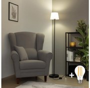 Brilagi - LED stojacia lampa CERIA 1xE27/40W/230V pr. 20,5 cm biela/čierna