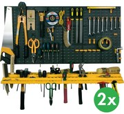 ArtPlast Plastová dielenská stena na náradie s policou s 50 háčikmi na náradie