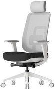 Kancelárska ergonomická stolička K42 White — sieť, látka, biela / viac farieb Čierna