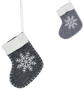Závesná vianočná ponožka SNOW SOCK 12 cm - viac farieb Farba: Svetlosivá
