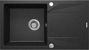 Deante Evora, granitový drez na dosku 780x440x193 mm Z/O, 3,5" + priestorovo úsporný sifón, 1-komorový, grafitová, ZQJ_2113