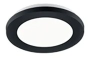 Stropné svietidlo čierne 17 cm vrátane LED 3-stupňové stmievateľné IP44 - Lope