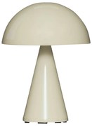Krémová LED stmievateľná stolová lampa (výška 20 cm) Mush – Hübsch