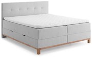 Svetlosivá boxspring posteľ s úložným priestorom 180x200 cm Catania - Meise Möbel