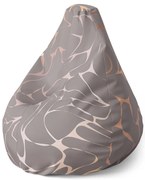 Sedací vak Pear béžové vzory, sivá