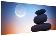 Obraz poskladaných kameňov na sebe (120x50 cm)