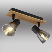 Stropné bodové svietidlo 54307-2W drevo LS2