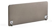 Stolový paraván ZONE, biele svorky, 1600x650x36 mm, látka Hush, svetlohnedá