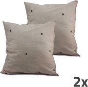 Home Elements Povlak na vankúš, sada 2 ks, svetlo šedá