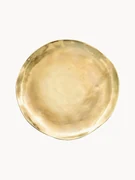 Ručne vyrobený plytký tanier Gold Irregular Edge