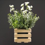 AMADEA Drevený obal na kvetináč, 17x17x15cm, drevený kvetináč Český výrobek