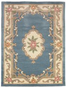 Ručne všívaný kusový koberec Lotus premium Blue, 75x150, modrá, chodba / predsieň, Flair Rugs